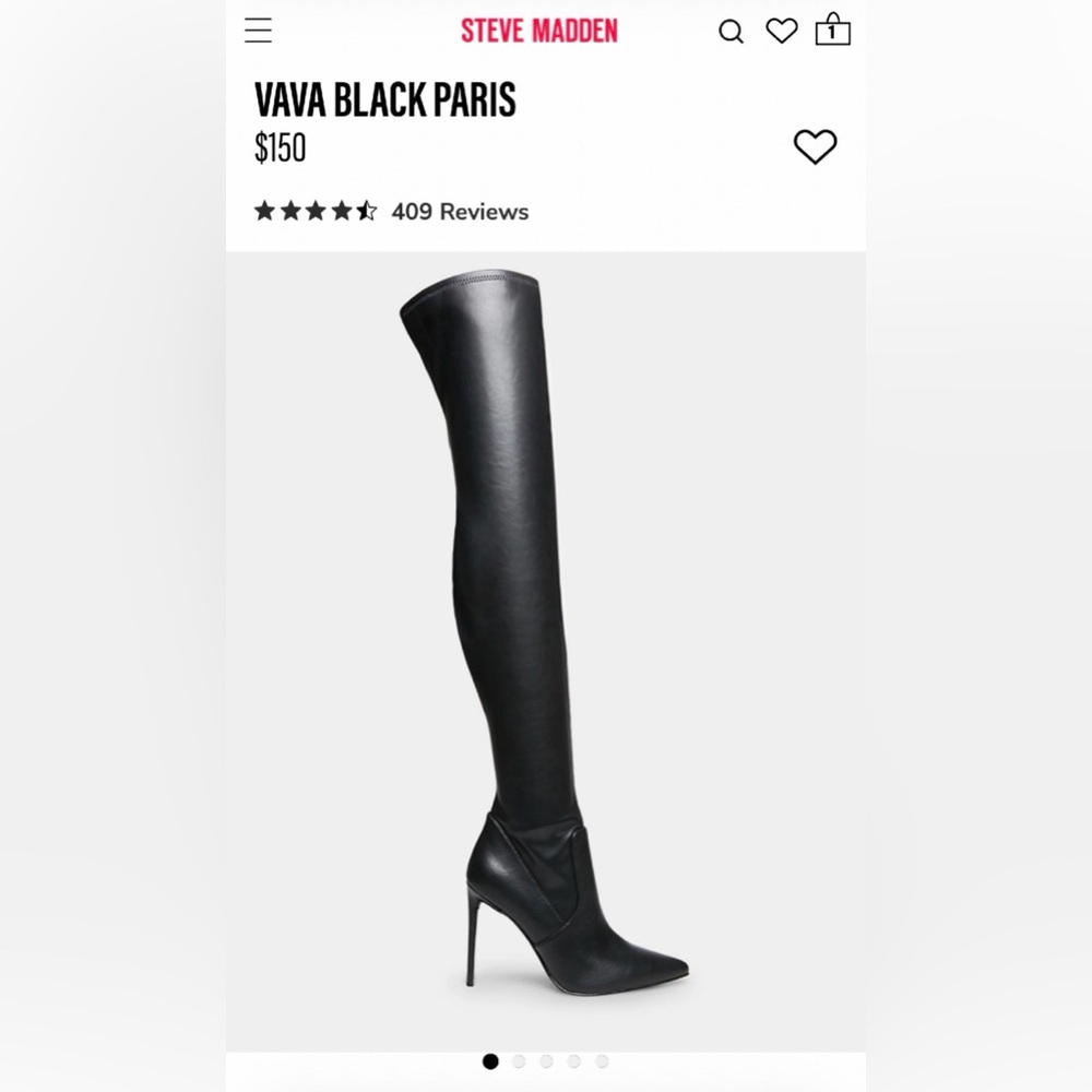 Steve Madden Vava Black Over-the-Knee Boots